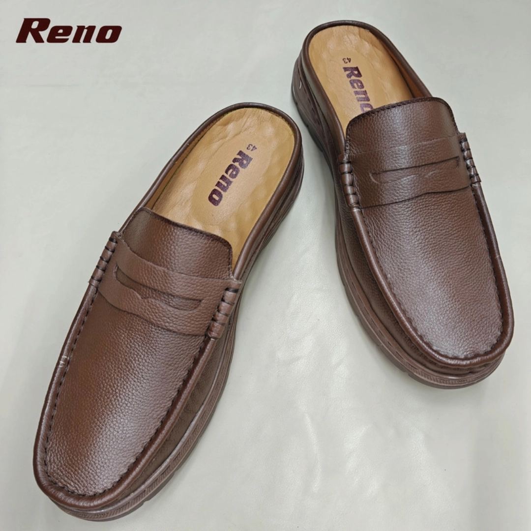 Reno Leather Half-Casual-Brown-RH4105